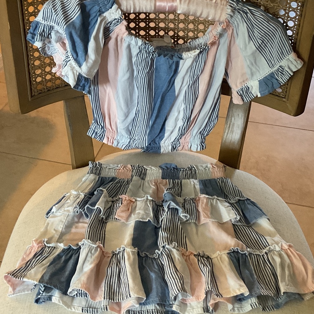 Vintage Havana Blue and Pink Kids Matching Set